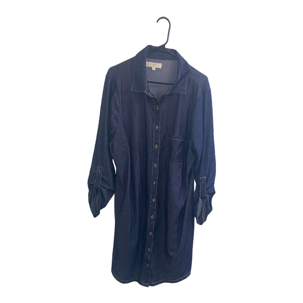 Plus Size Jean Button Down‎ Cardigan Top Size 3X